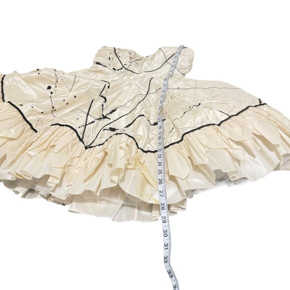 Vintage Fabrice Bergdorf Goodman 80s White Strapless Silk Silhouette Dress P - Picture 7 of 9